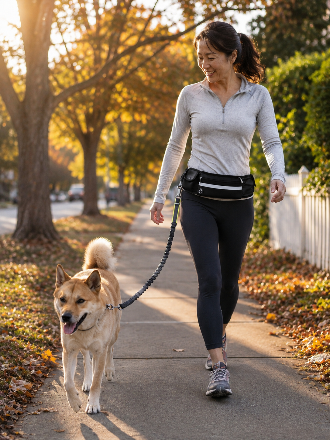 Freehound Ranger — No-Pull Bungee Hands-Free Running Leash with Pocket