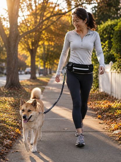 Freehound Ranger — No-Pull Bungee Hands-Free Running Leash with Pocket